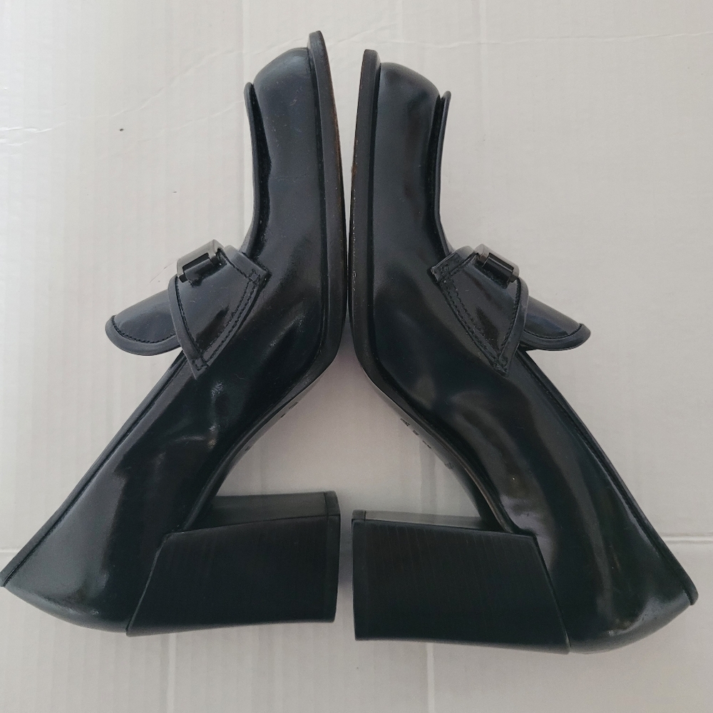 Vintage Leather Prada Loafers Heel - Picture 6 of 15